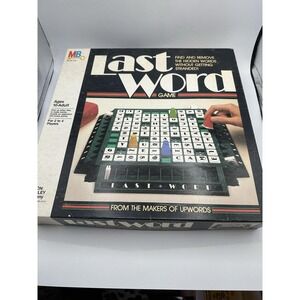 Vintage Last Word Family Board Game Milton Bradley 1985 Complete